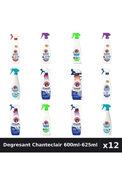 Chanteclair Set 12 Degresant Universal 600ml-625ml - 8 Arome Asortate Curatenie