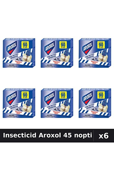Aroxol Set 6 Aparat Electric & Rezerve Insecticid 45 Nopti - Protectie Gandac...