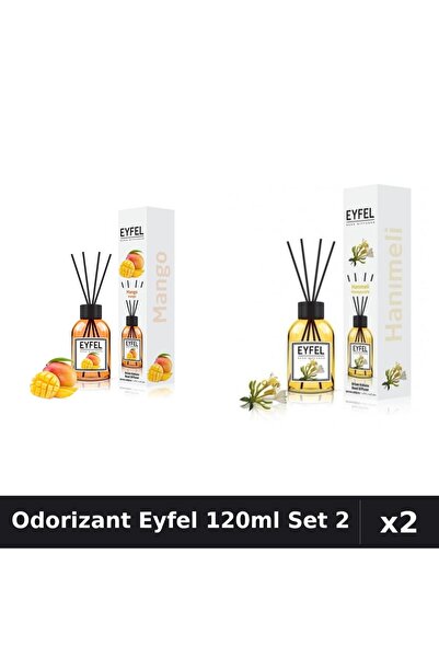 Eyfel Set 2 Odorizant Camera cu Betisoare - Mango, Mâna Maicii Domnului 120ml