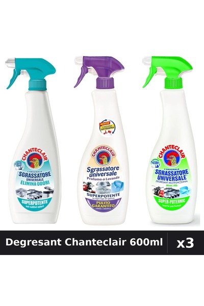 Chanteclair Set 3 Degresant Universal 600ml - Anti-Miros, Lavanda, Lămâie