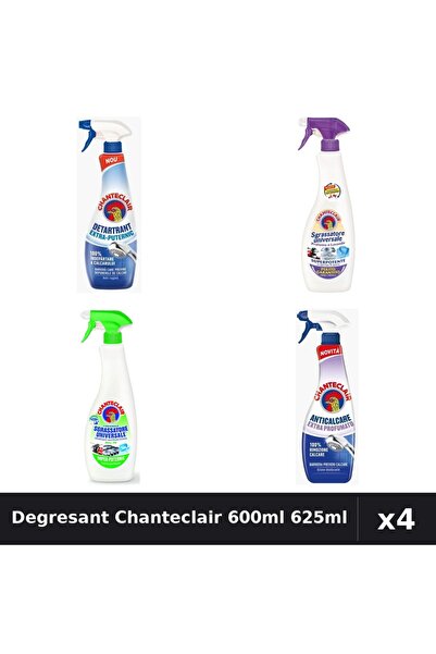 Chanteclair Pachet 4 Degresant Universal 600ml 625ml - Lamaie, Mosc Alb, Deta...