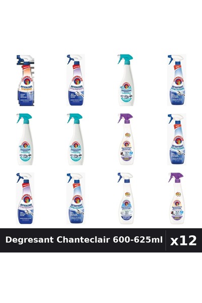 Chanteclair Set 12 Degresant Universal 600-625ml - 7 Arome Asortate, Anticalc...