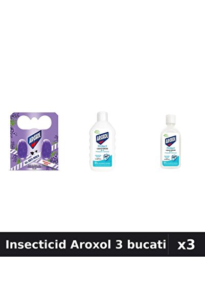 Aroxol Set 3 Insecticid - Pastile Anti-Insecte, Loțiune Repelent 200ml, 85ml