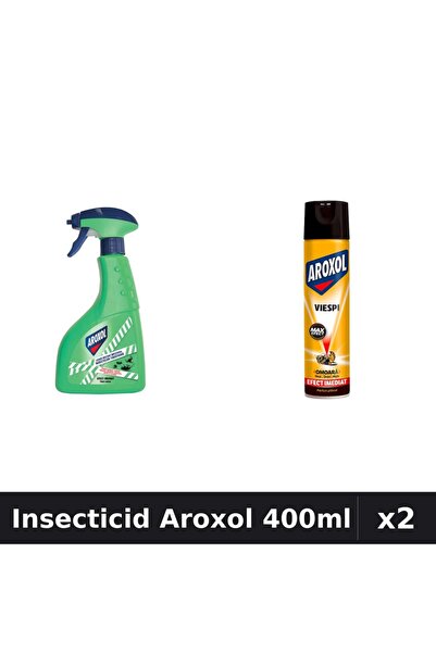 Aroxol Set 2 Spray Insecticid 400ml - Anti Gandaci, Tantari, Muste - Protectie