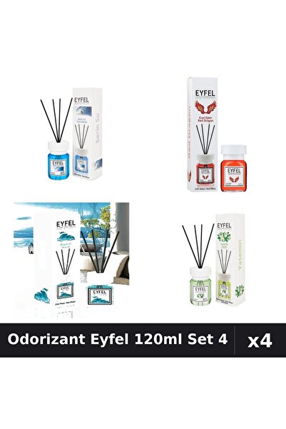 Eyfel Set 4 Odorizant Camera Betisoare 120ml - Cool Water, Red Dragon, Ocean,...