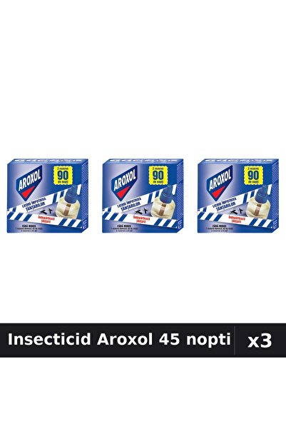 Aroxol Set 3 Insecticid Electric 45 Nopti - Protectie Impotriva Insectelor