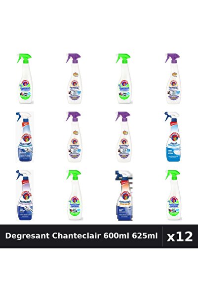 Chanteclair Set 12 Degresant Universal 600ml-625ml - Lămaie, Lavandă, Mosc Alb