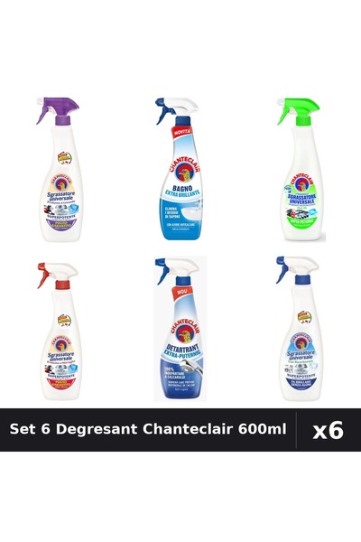 Chanteclair Set 6 Degresant Universal 600ml - Bicarbonat, Extra Puternic, Ext...