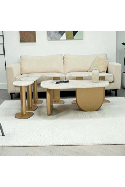 Tables Modern Council Coffee Table - Luxury Marble Alternative Surfaces