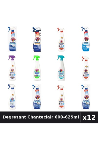 Chanteclair Set 12 Degresant Universal 600-625ml - 8 Arome, Bicarbonat, Lămâie
