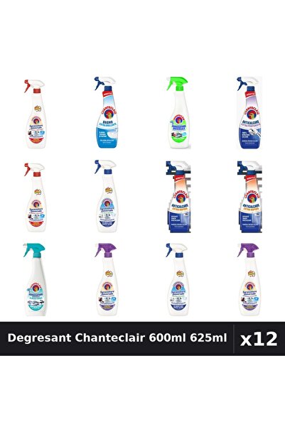 Chanteclair Set 12 Degresant Universal 600ml 625ml - 9 Arome Asortate Curatenie