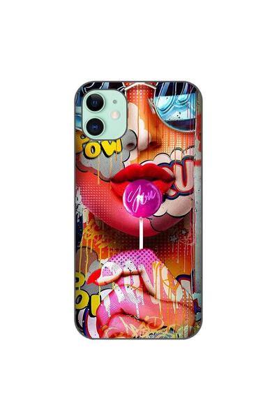 OEM Husa compatibila cu Apple iPhone 11 Silicon Gel Tpu Model Pop Art Lolipop