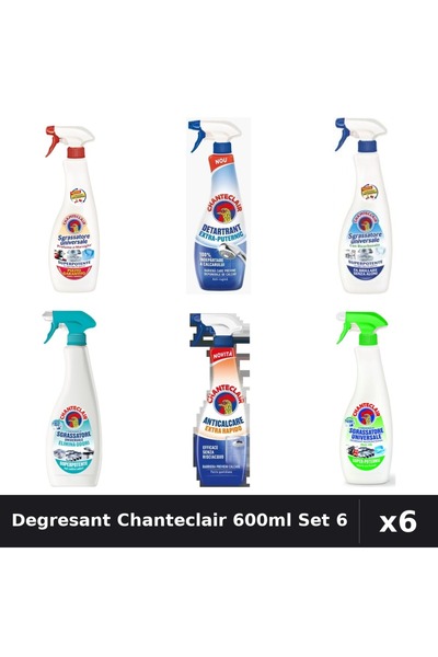 Chanteclair Set 6 Degresant Universal 600-625ml - Marsilia, Bicarbonat, Lămâi...