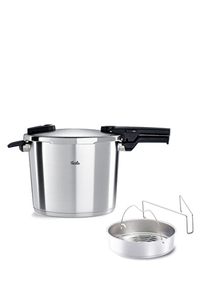 Fissler Vitaquick Premium Çelik 10 Lt Düdüklü Tencere + Buharda Pişirme Aparatı
