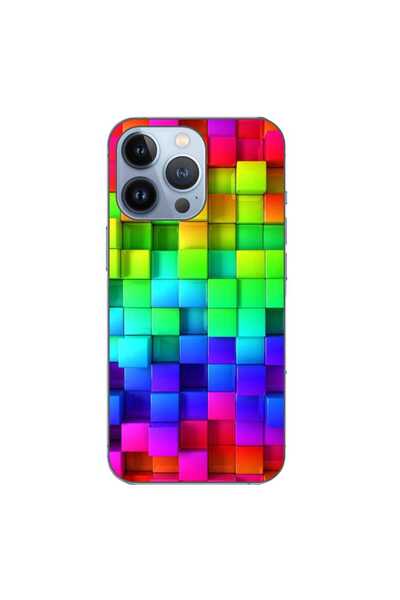 OEM Калъф, съвместим с Apple iPhone 13 Pro, силиконов гел TPU, с шарка на цве...