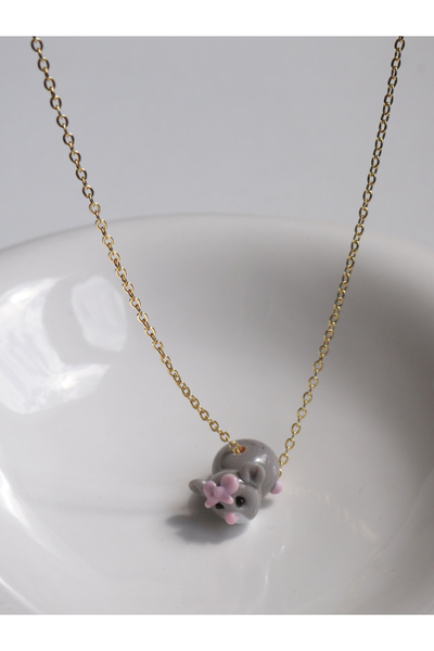 Reorah Collection Bowknot Mouse Necklace