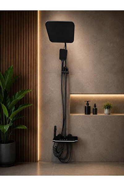 ZEK BANYO Dijital Led Göstergeli Piyano Tuşlu Kinetik Banyo Batarya Duş Siste...