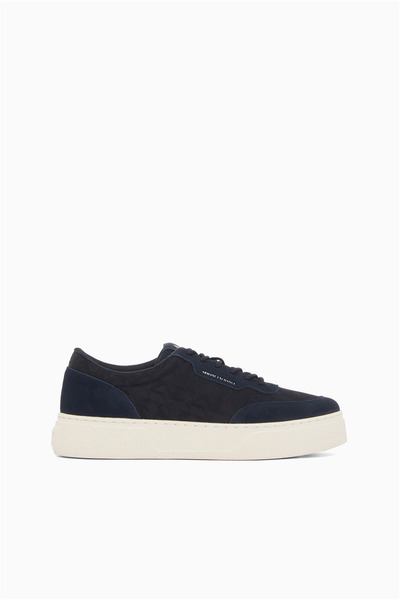 Armani Exchange Genuine Leather Logo Sneaker Shoes Men's Shoes Xm002626 Af249...