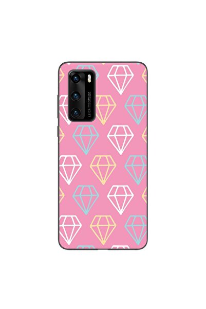 OEM Husa compatibila cu Huawei P40 Silicon Gel Tpu Model Diamond Pattern Doodles