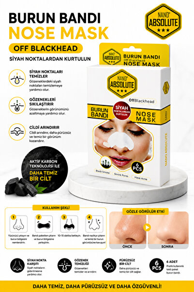 Guis Giyim Ve Kozmetik Ultra ETKİLİ Nano Absolute Nose Mask Burun Bandı 6'lı ...