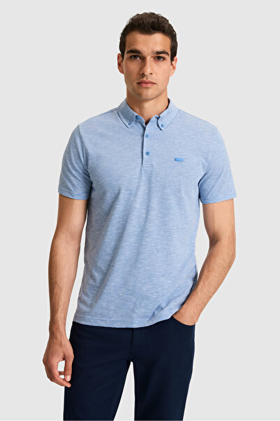 U.S. Polo Assn. Men's Regular Fit Polo Collar Blue T-Shirt 50322532-Vr036