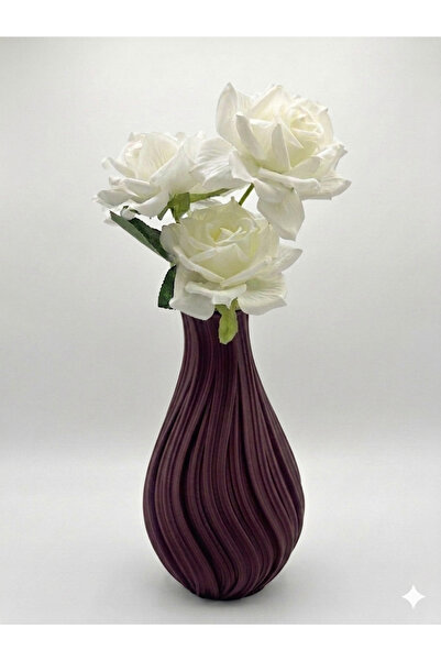 3Dikili design Modern Spiral Design 3D Printing Decorative Vase 21 cm