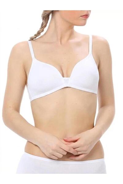 İmer Lingerie 2211 Premium Series White Cotton Padded Wire-Free Bra