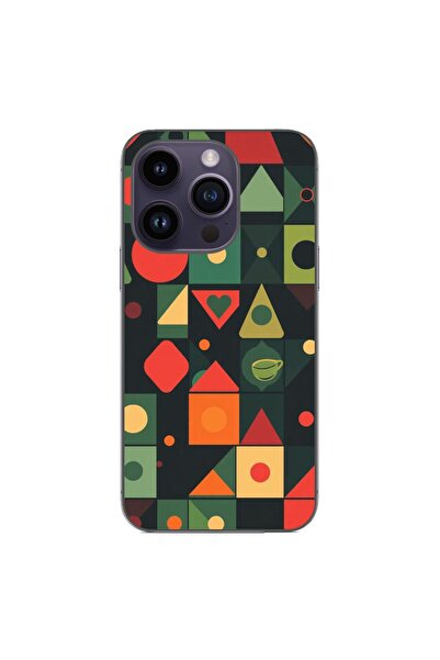 OEM Husa compatibila cu Apple iPhone 14 Pro Silicon Gel Tpu Model Retro Shapes