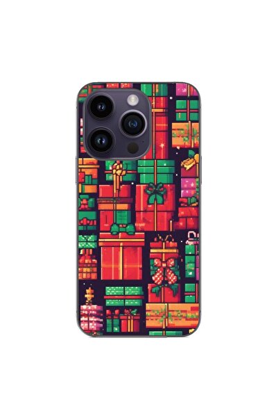 OEM Калъф, съвместим с Apple iPhone 14 Pro, силиконов гел TPU, с пикселен арт...