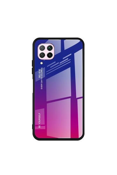 OEM Glass Case Huawei P40 Lite Μπλε / Ματζέντα