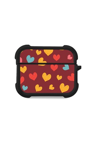 Sonique Θήκη Σιλικόνης Heart Series για AirPods Pro / Pro 2 Μπορντώ