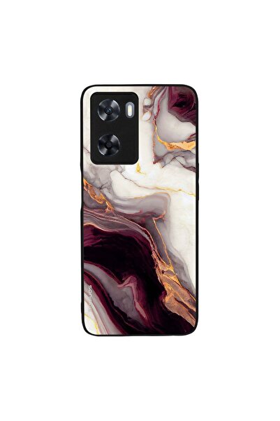 Sonique Θήκη Marble Series για OnePlus Nord N20 SE Μπορντώ