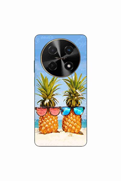 OEM Θήκη συμβατή με Huawei Nova 12i Σιλικόνης Τζελ TPU Σχέδιο Παραλία Ανανάδες
