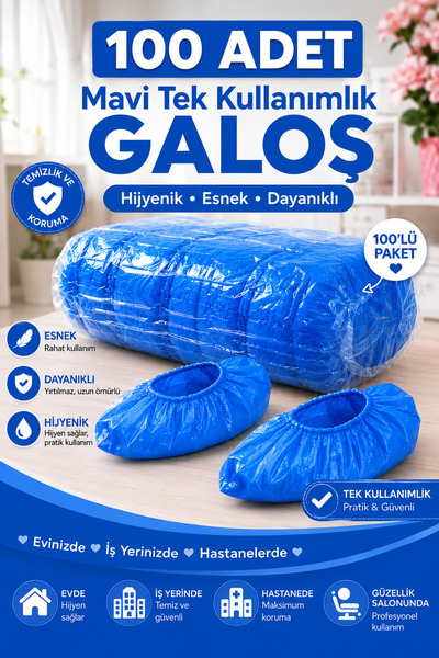 EGE TOPTAN GIDA 100 Adet Mavi Renk Galoş