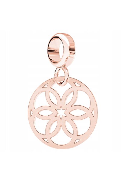 Larezo Charm Pendant For Modular Bracelets, 925 Silver Plated With 18K Rose G...