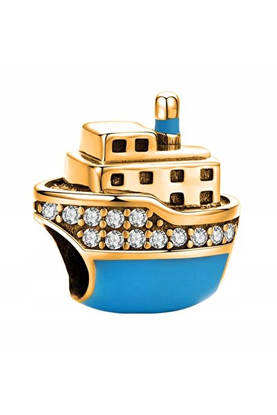 Larezo pandantiv, element decorativ, Model Nava Calatorie Mare Ocean, Zirconi...