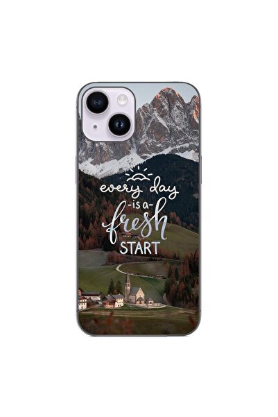 OEM Husa compatibila cu Apple iPhone 15 Silicon Gel Tpu Model Mesaj Fresh Start