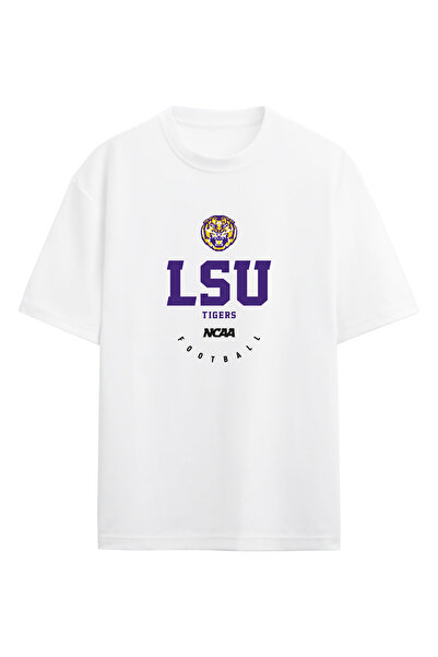 BA Sportswear Lsu Tigers Ncaa College American Football White Oversize T-Shirt