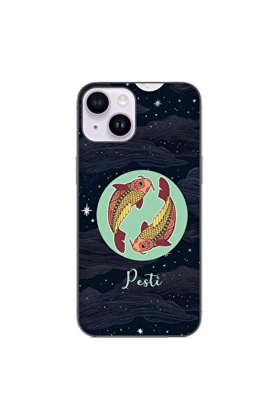 OEM Θήκη συμβατή με Apple iPhone 15 από σιλικόνη gel TPU με σχέδιο ζωδίου Ιχθύες