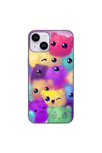 OEM Θήκη συμβατή με Apple iPhone 15 από σιλικόνη gel TPU με πολύχρωμο αφράτο ...