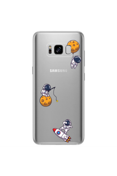 Other Samsung S8 Plus Cute astronauts Transparent Silicone TPU Θήκη