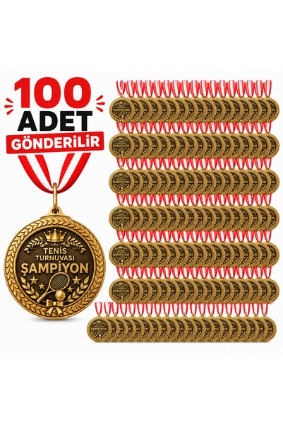 HiperAD Reklam TENİS YARIŞMASI ŞAMPİYON MADALYASI Metal | Ödül Madalyası ŞAMPİYON Yarışma Okul Spor Tören TENİS 100 ADET