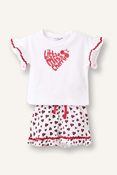 DeFacto Fruit Printed 2-Piece White Set for Baby Girl H7887A526Sm