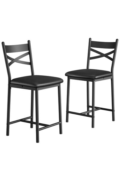 Garvee 26-inch High Bar Stools with Backrest and Padded Seat, Modern Style, S...