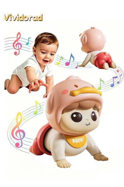 Vividorad Baby Crawling Toy Baby Electric Music Toy Infant Tummy Time Toys Se...
