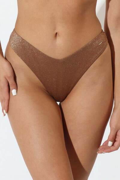 Piera SCILLA brown brazilian swim briefs DS725