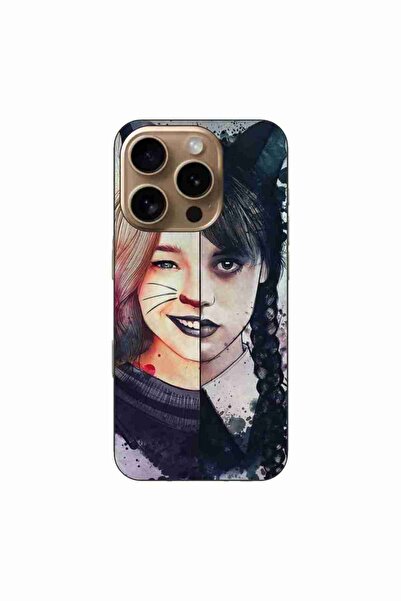 OEM Husa compatibila cu Apple iPhone 16 Pro Silicon Gel Tpu Model Wednesday s...