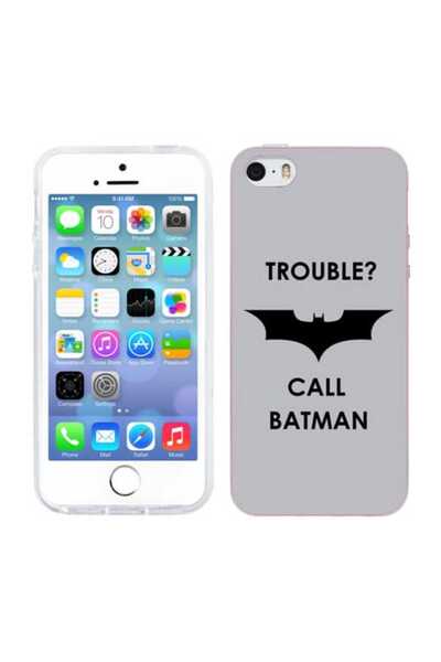 OEM Husa compatibila cu Apple iPhone 5S, iPhone 5 Silicon Gel Tpu Model Batman