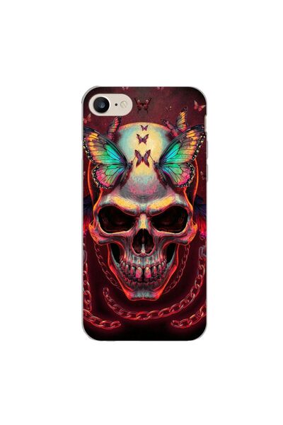 OEM Θήκη συμβατή με Apple iPhone 7, iPhone 8, iPhone SE 2020 Ολογραφικό Κρανί...