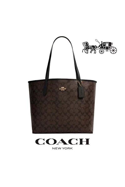 By Coach Women's Fashion Versatile Large Capacity Large Size Handheld Shoulde...